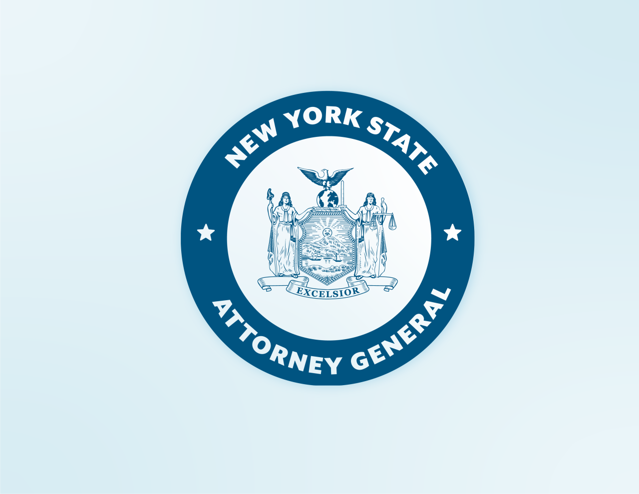 Office of the New York State Attorney General Seal on light blue background