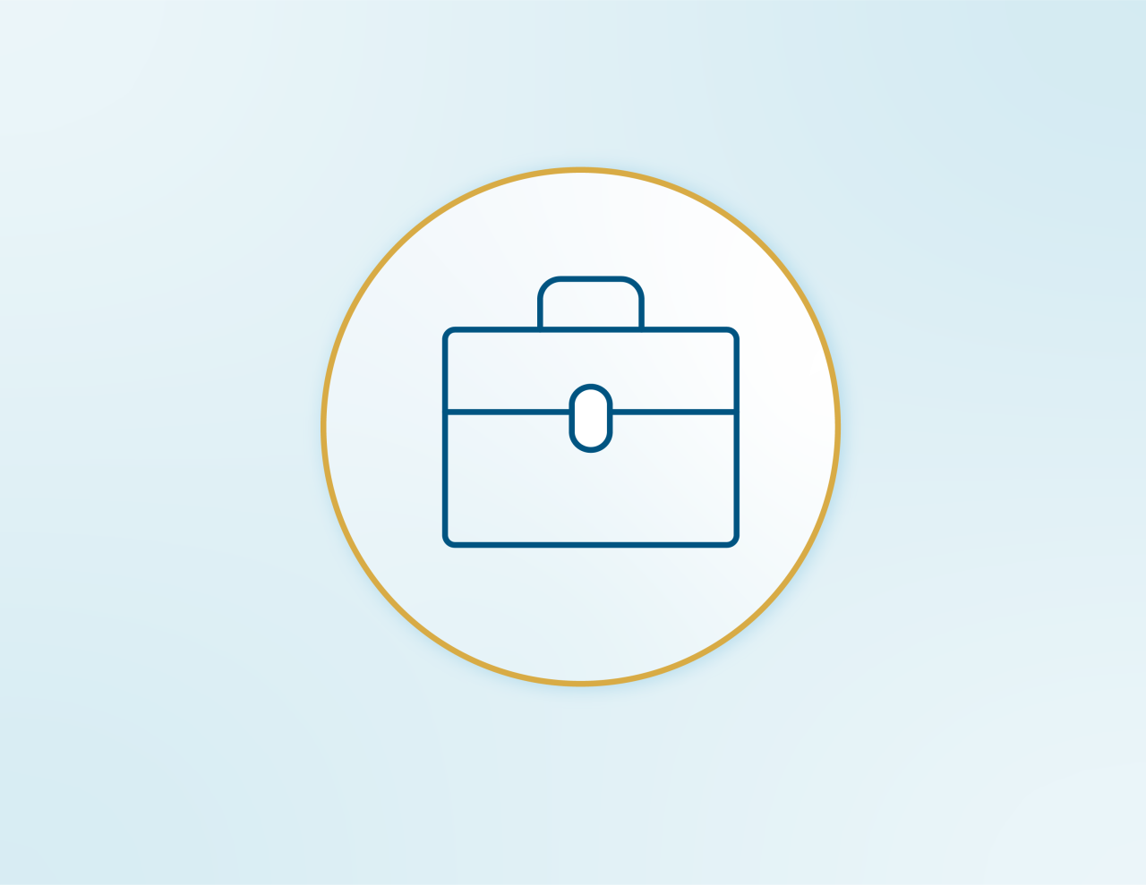 briefcase icon on light blue background