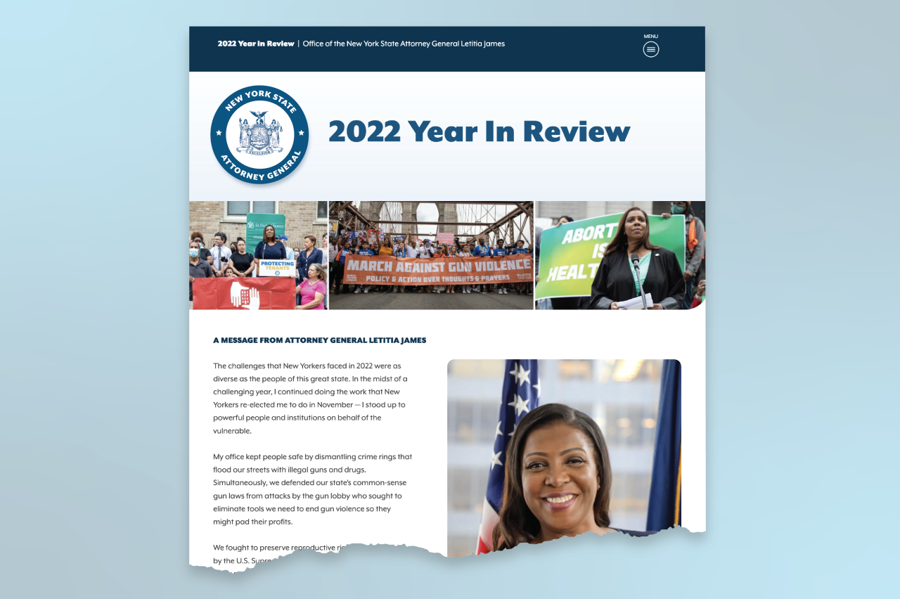 2022 Year in Review website preview image
