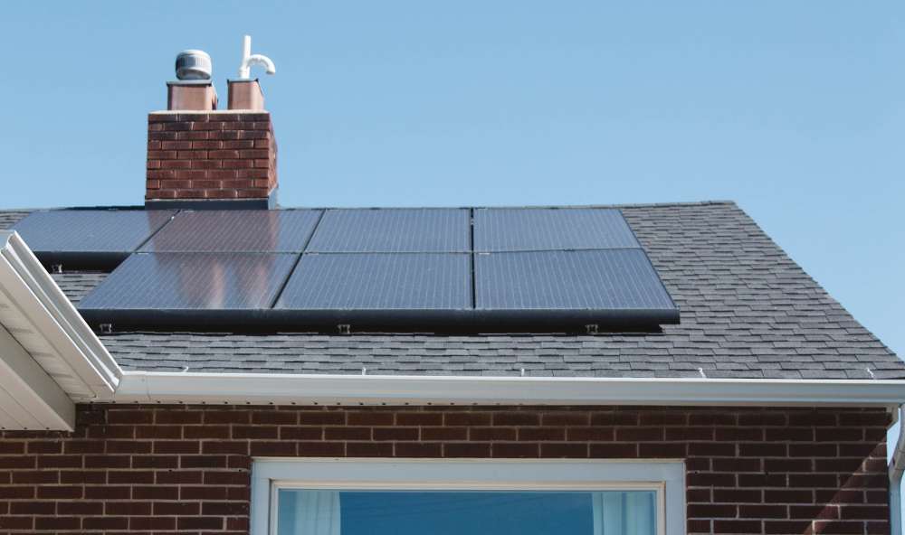 solar panels on roof of house