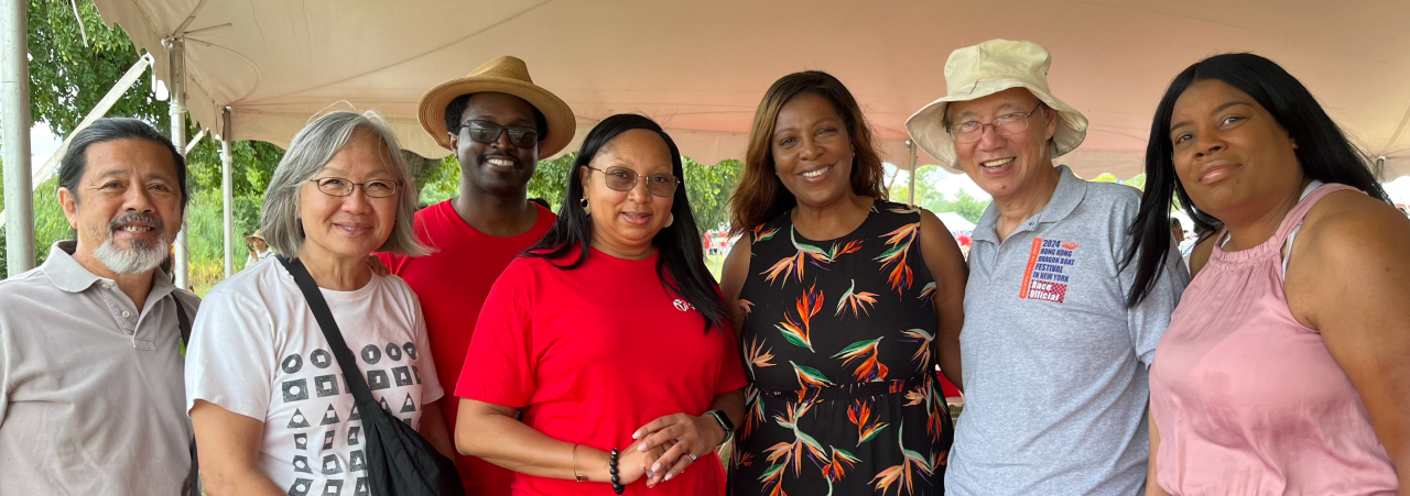 AG James with a several other New Yorkers 