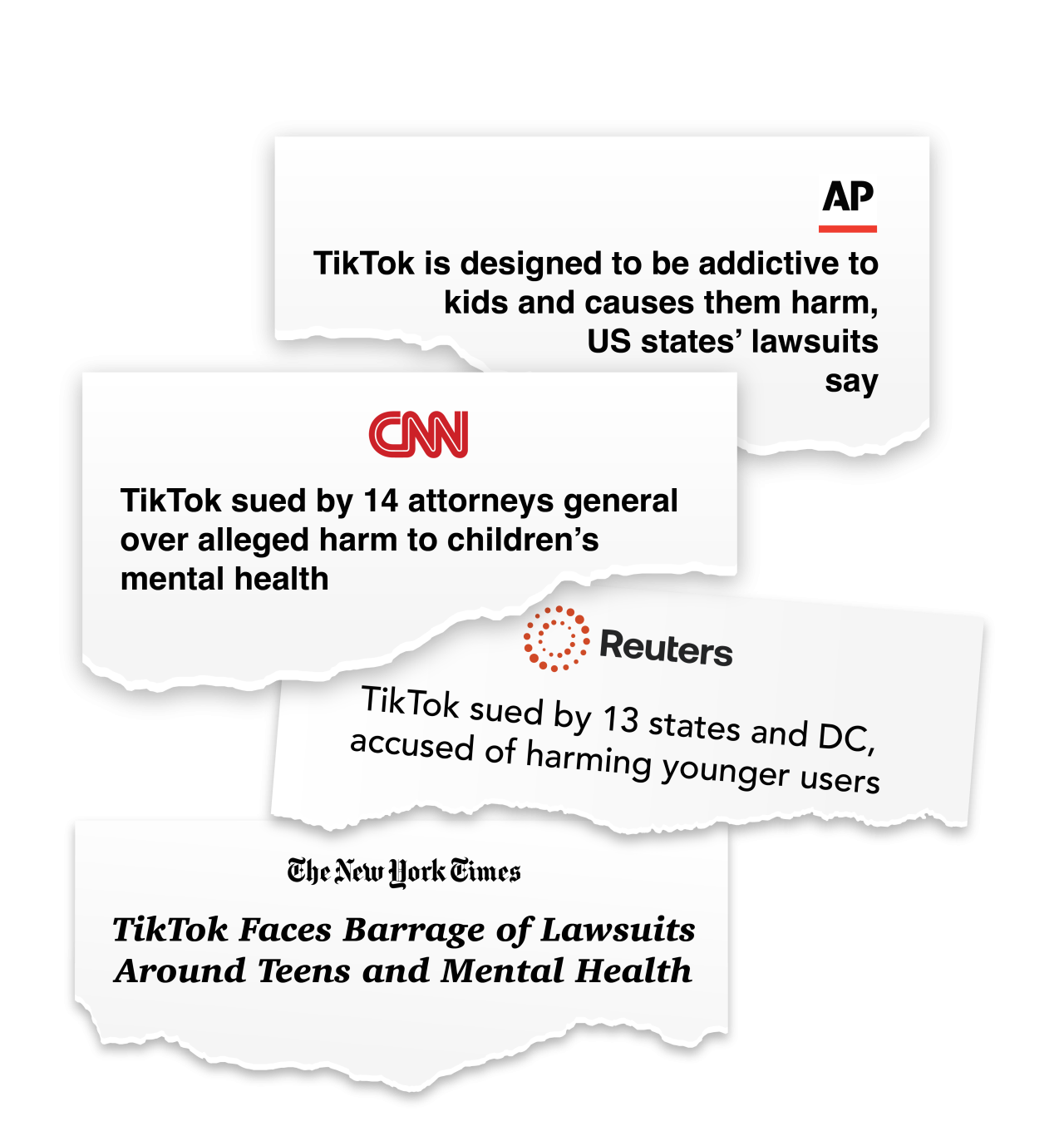 News clips from AP, CNN, Reuters, The New York Times and more about TikTok lawsuit