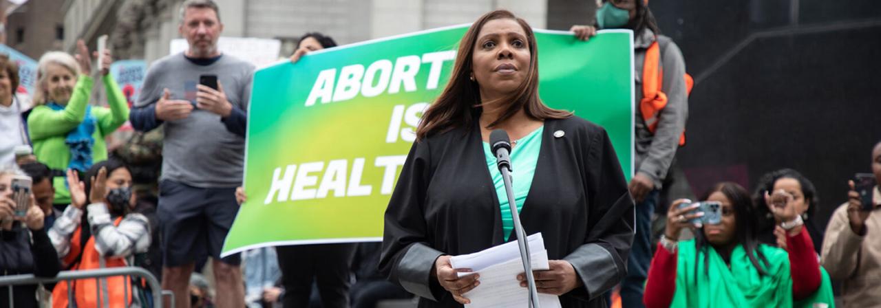 AG James at Reproductive Rights Rally