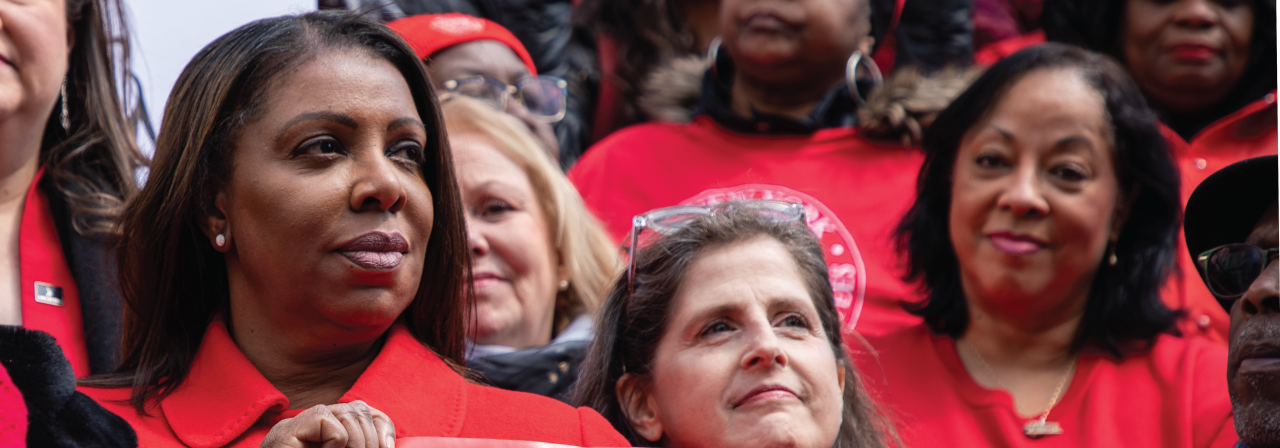 AG James speaking on discrimination