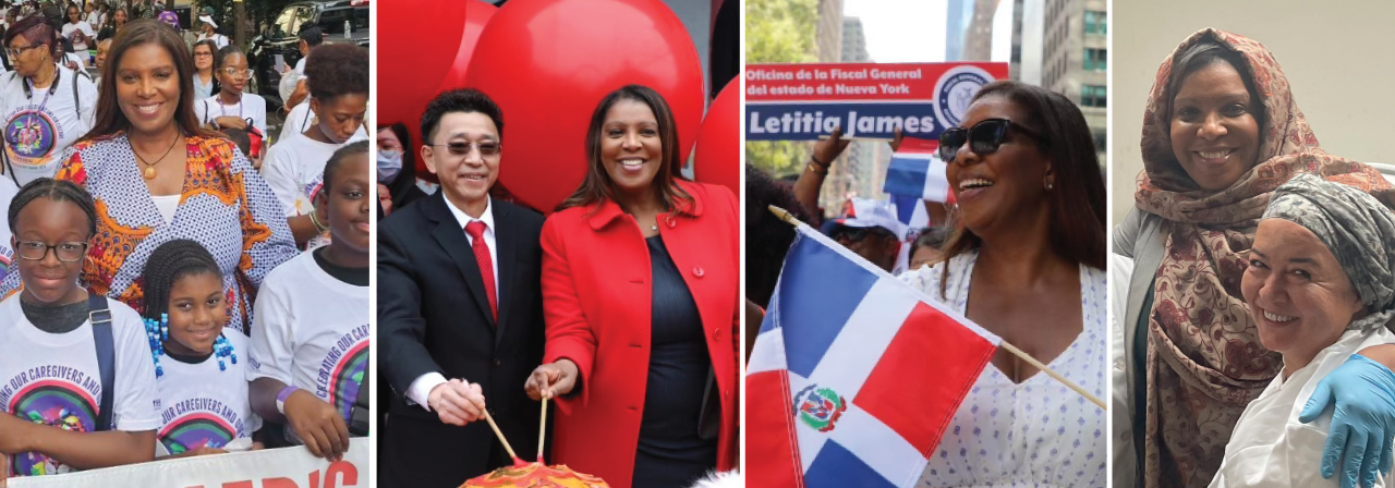 AG James at immigrant right parade