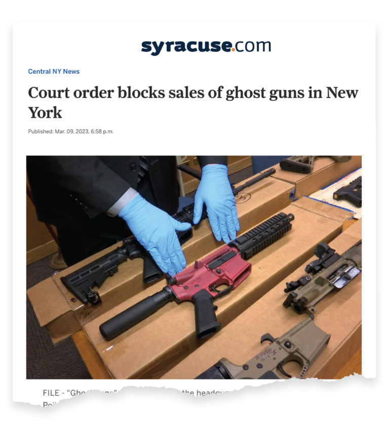 News Clipping of ghost guns in NY State