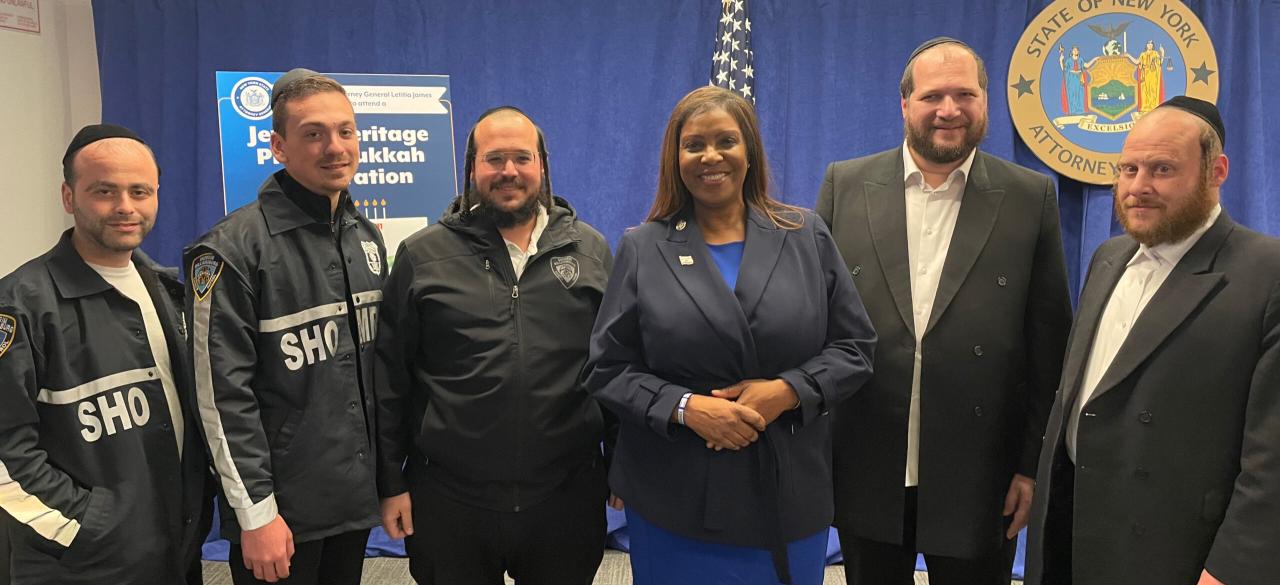 AG James celebrating Jewish Heritage