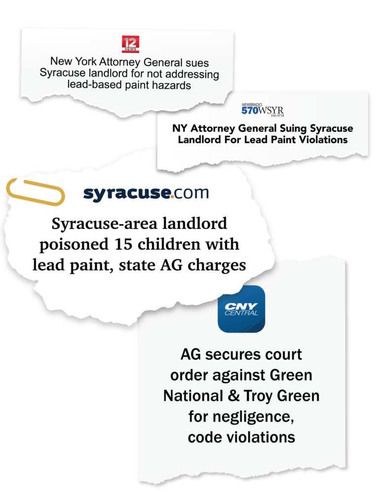 Display of multiple news article clippings