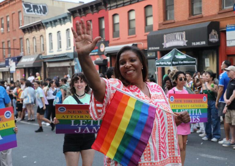 AG James at pride parade