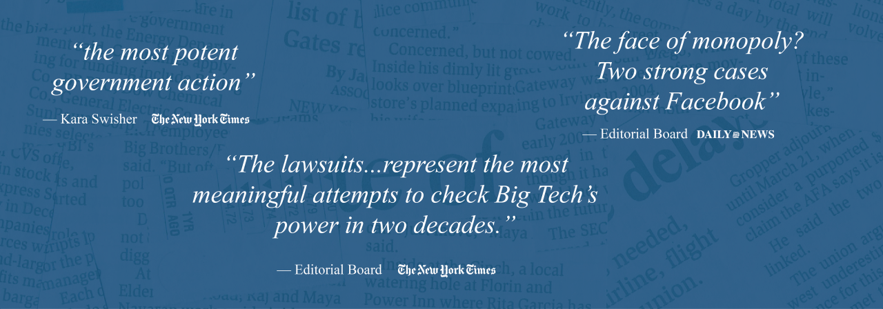 NYT and Daily News quotes on Big tech