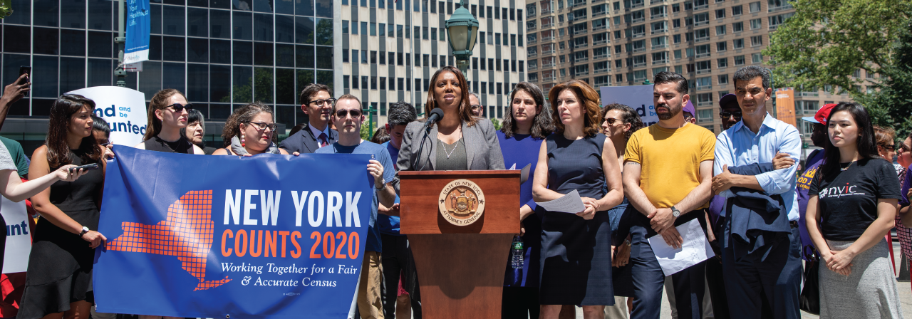 AG James speaking on NY census