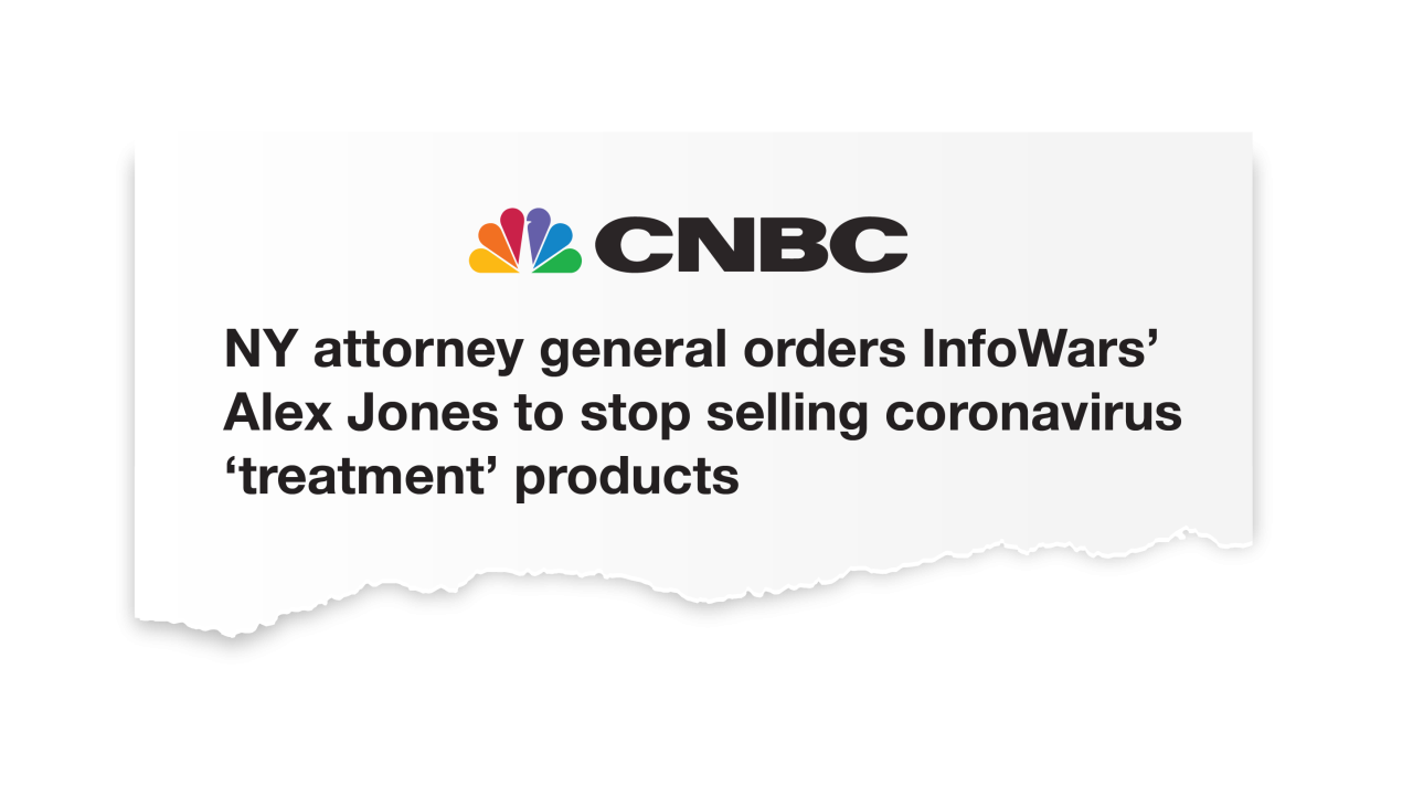 CNBC Alex Jones News clipping 