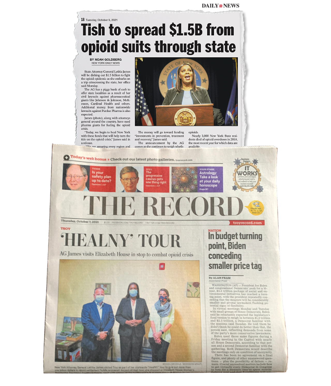 Opioid Newspaper articles