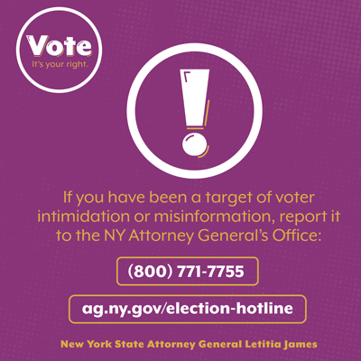 Voter Intimidation social post