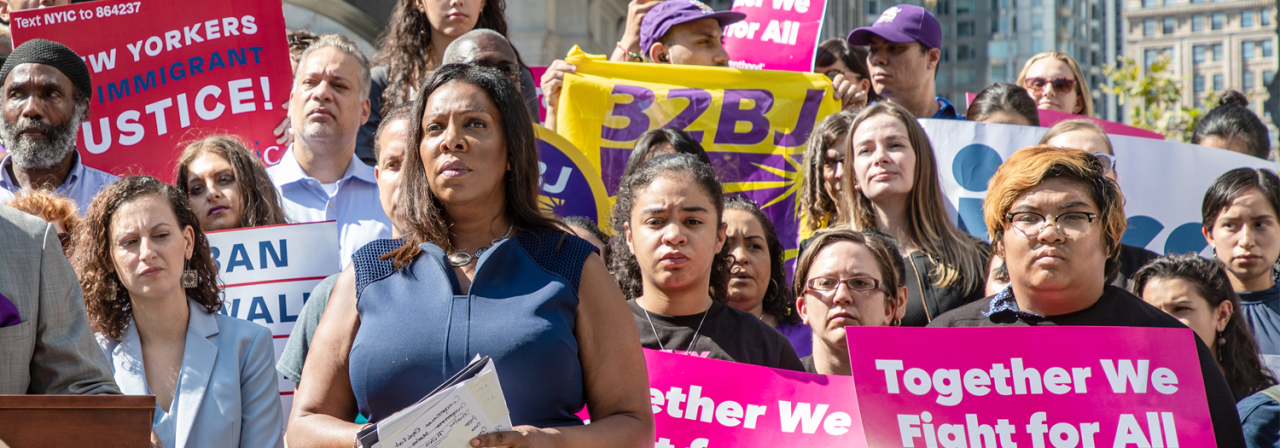 AG James attending healthcare talk