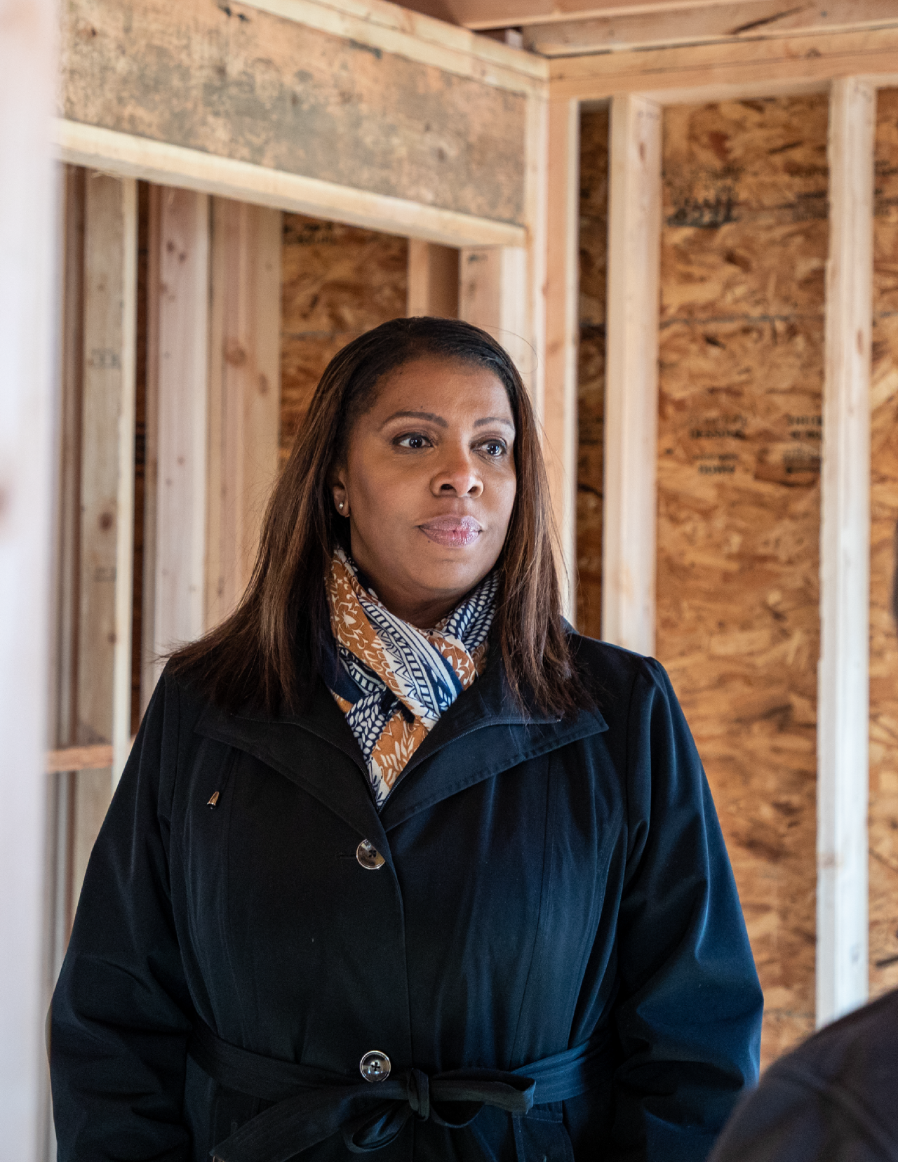 AG James in unfinished home