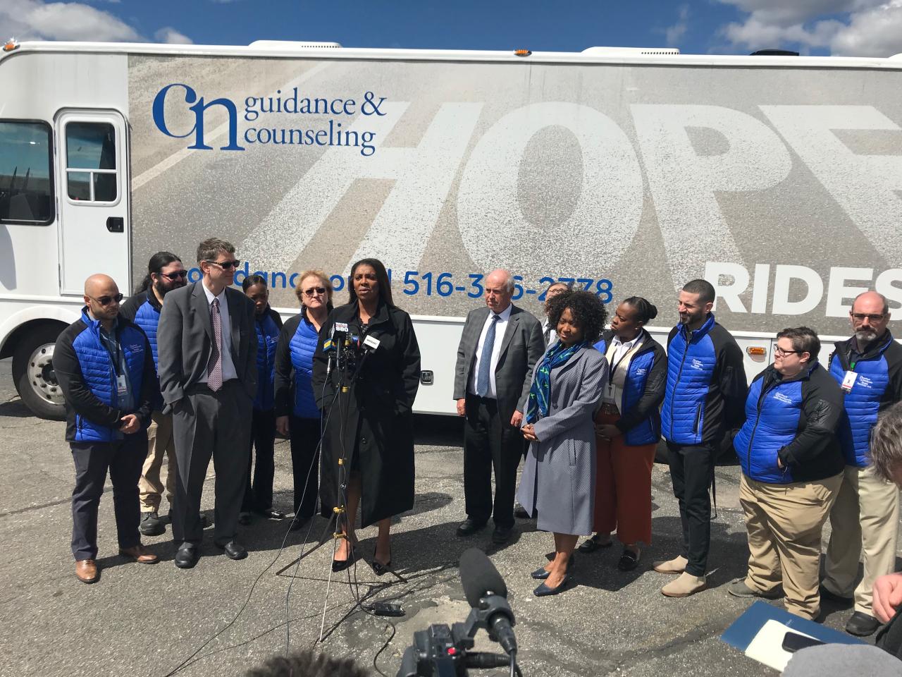 AG James addressing opioid epidemic