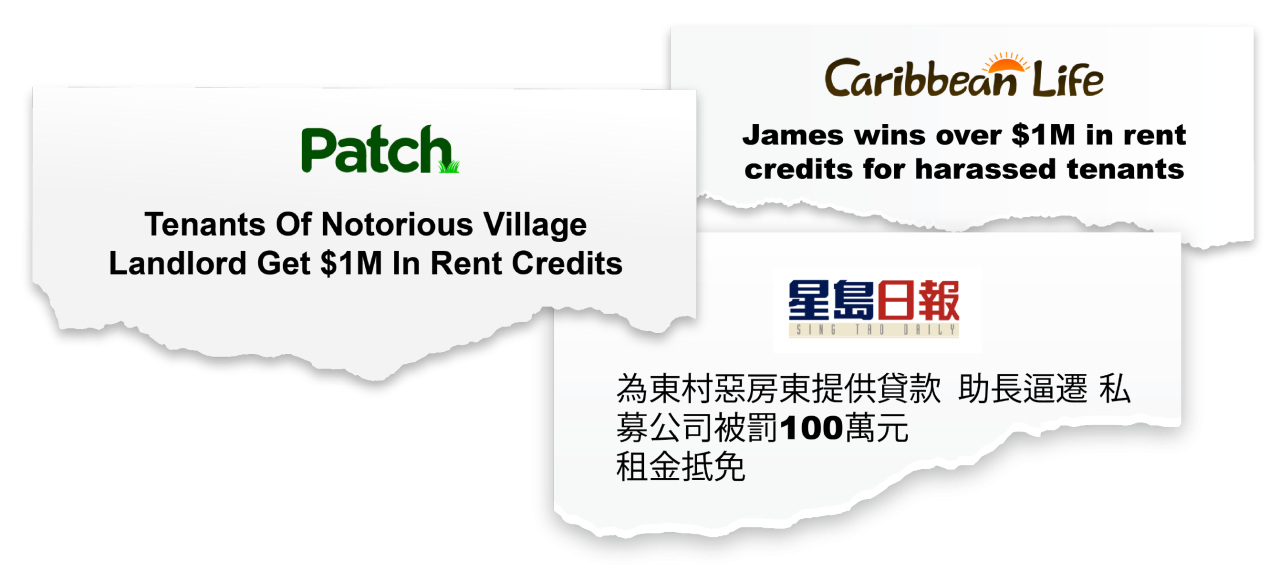 Multiple News clippings on Madsion realty