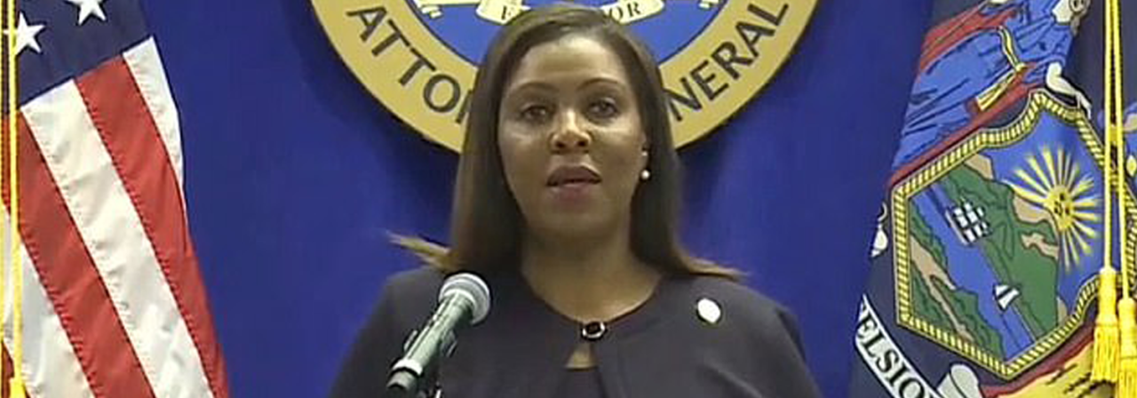 AG James addressing the NYPD