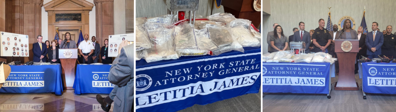 Illegal drugs and firearms collected