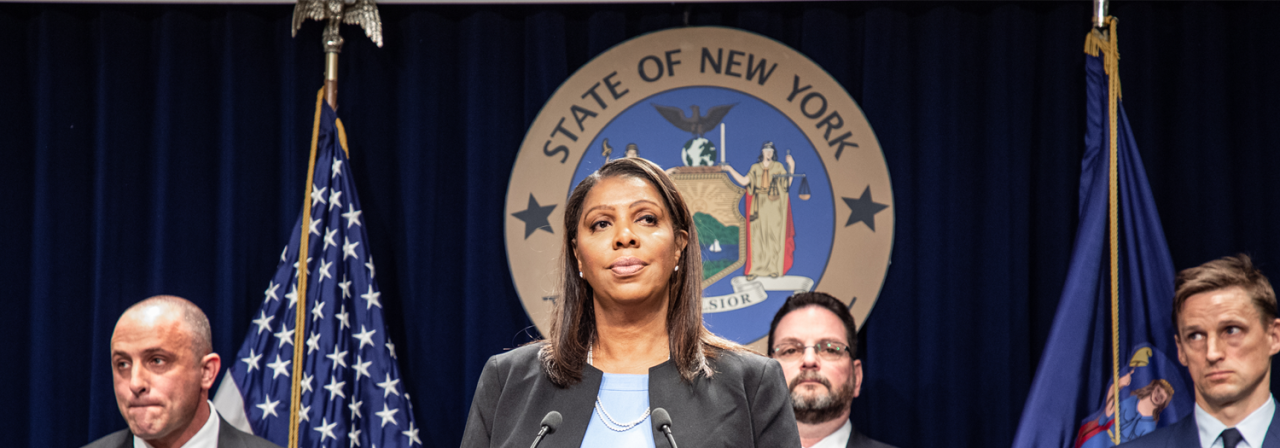 AG James addressing the opioid epidemic