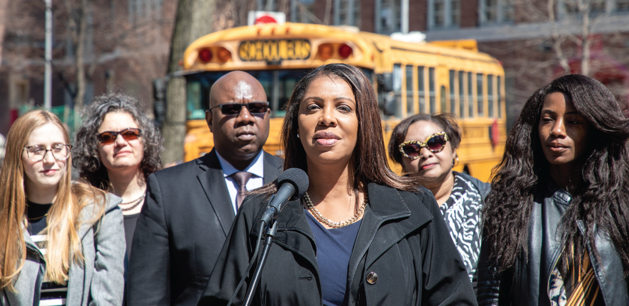 AG James addressing the health and safety of our children