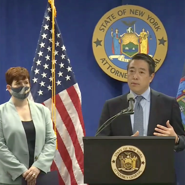 NY State AG member speaking on Cuomo