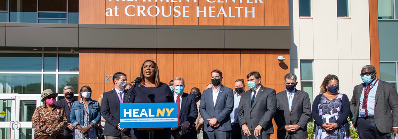 AG James at Syracuse Health Center