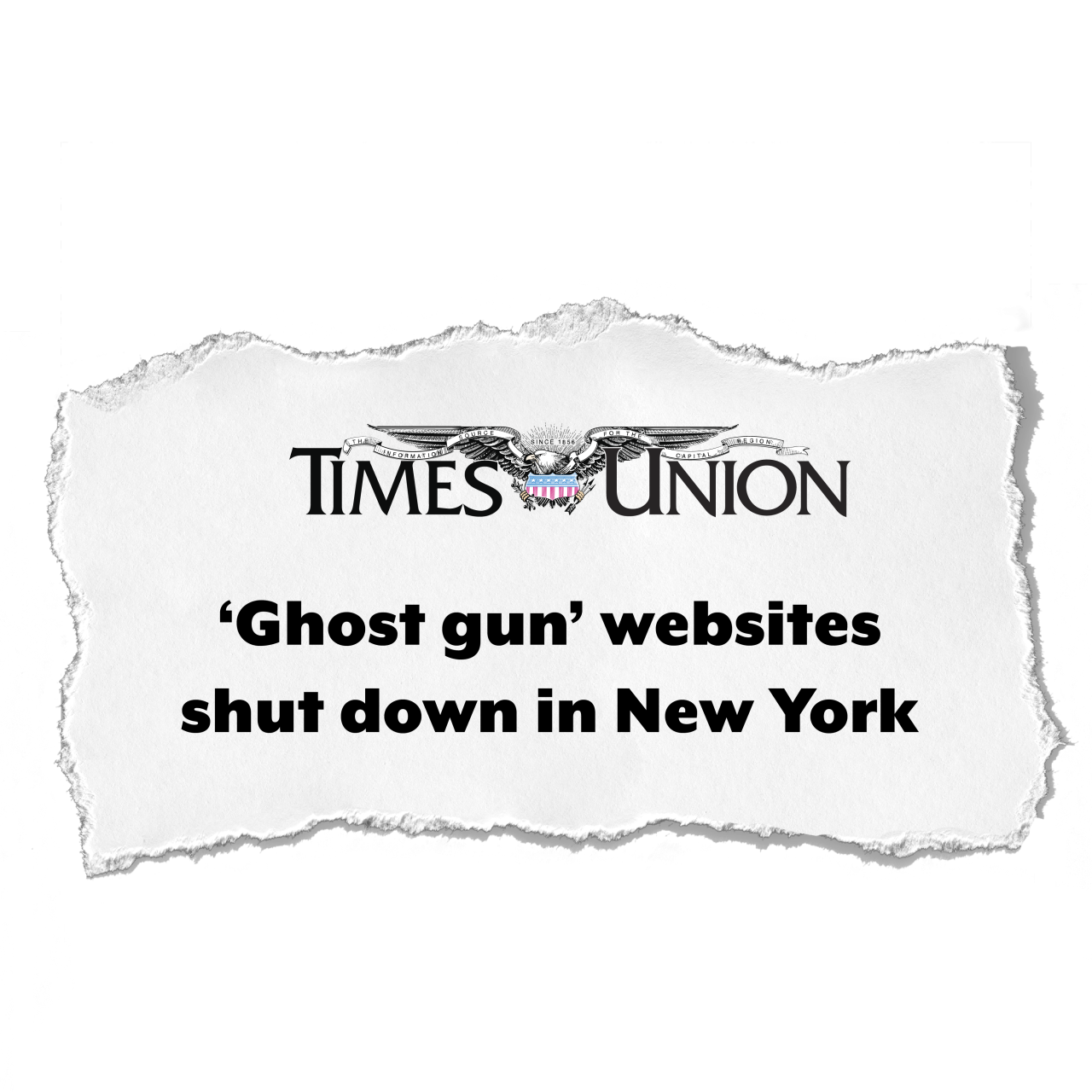 Times Union news clipping on ghost guns