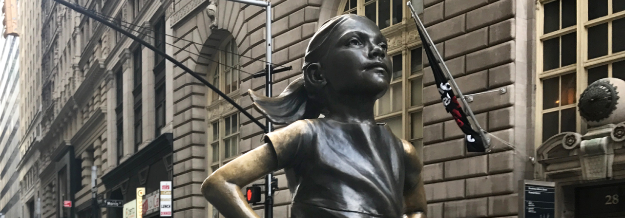 Statue of young girl in NYC
