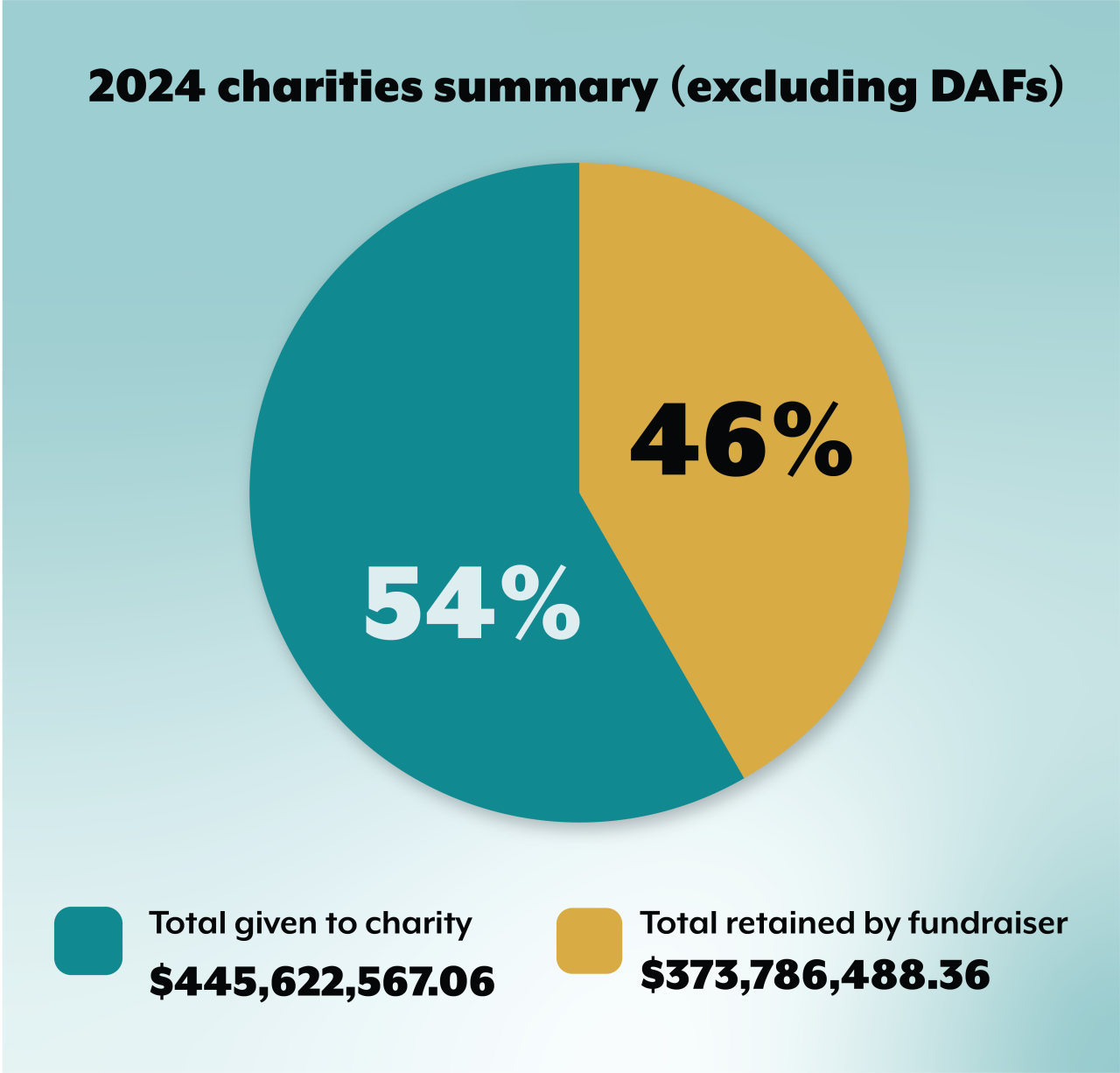 2024 charities summary (excluding DAFs)