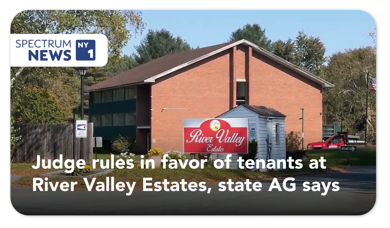 Spectrum News 1: Judge rules in favor of tenants at River Valley Estates, state AG says