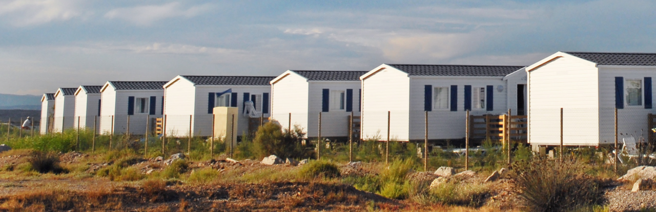 many manufactured homes in a row 