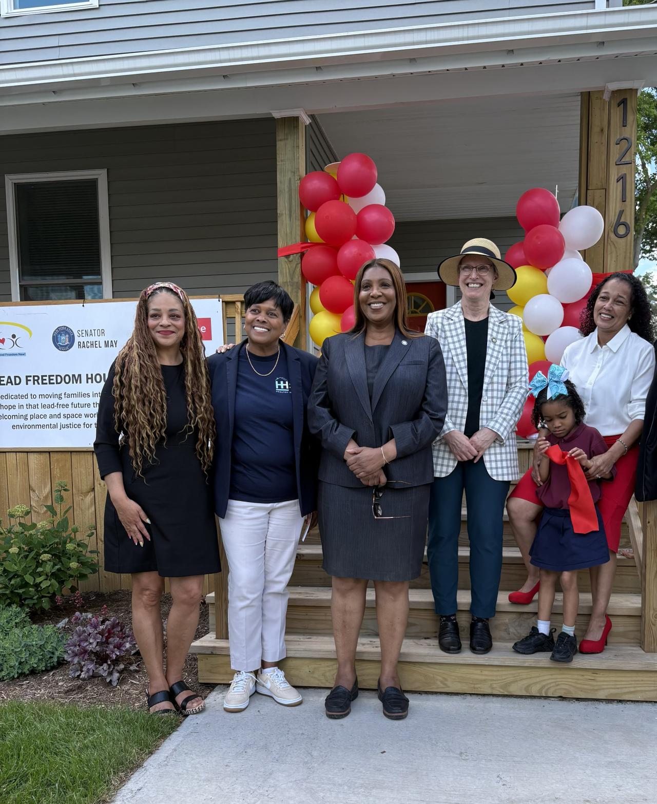 Attorney General James at the ribbon cutting of the Syracuse Lead Freedom House