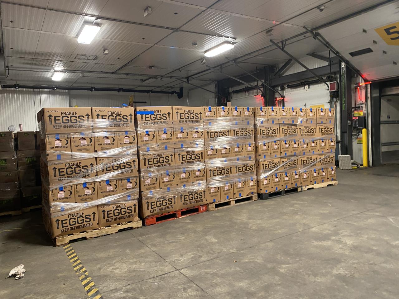 280,000 eggs delivered to City Harvest that will be distributed throughout New York City