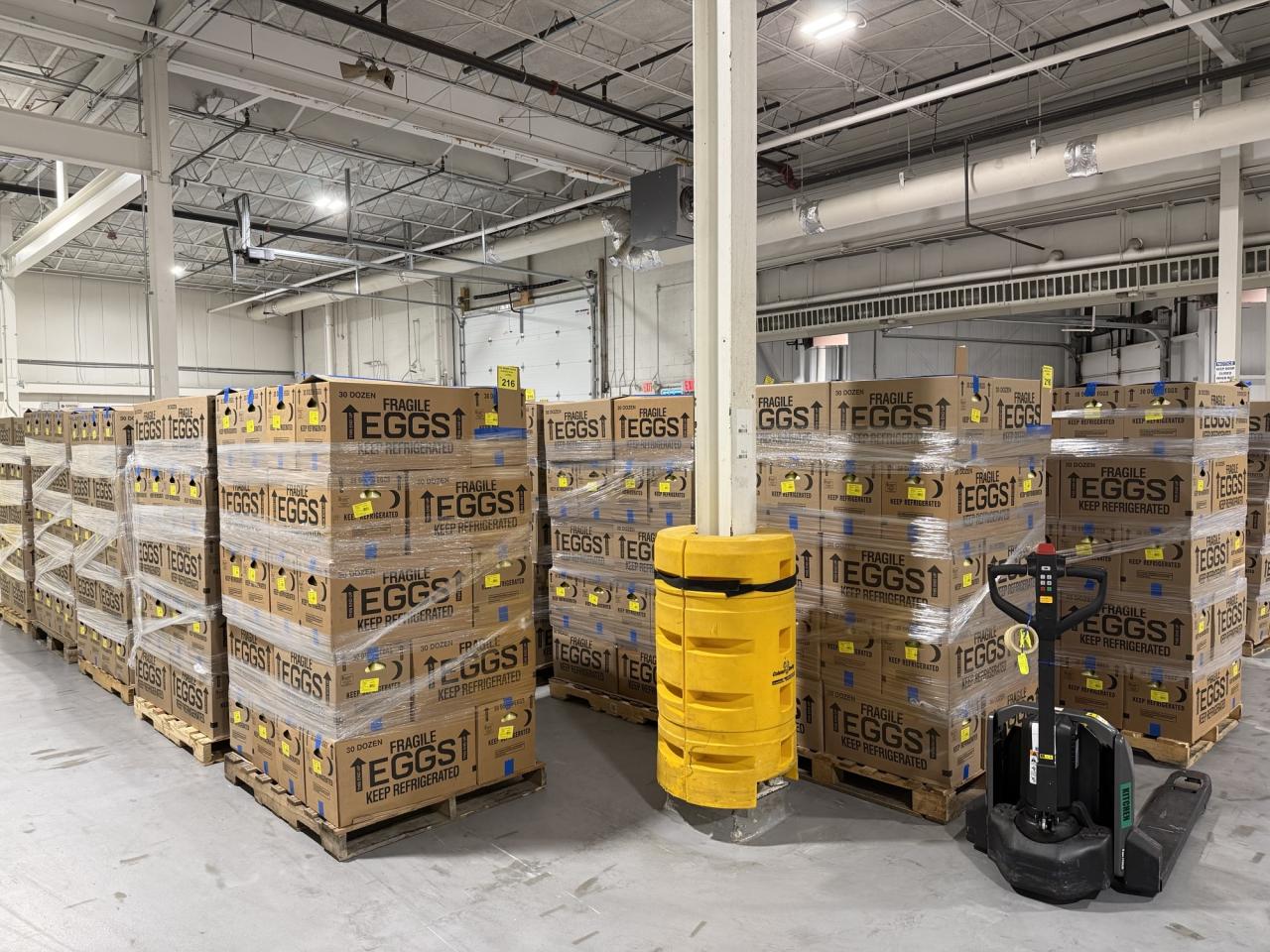 280,000 eggs delivered to Food Link that will be distributed throughout the Rochester region