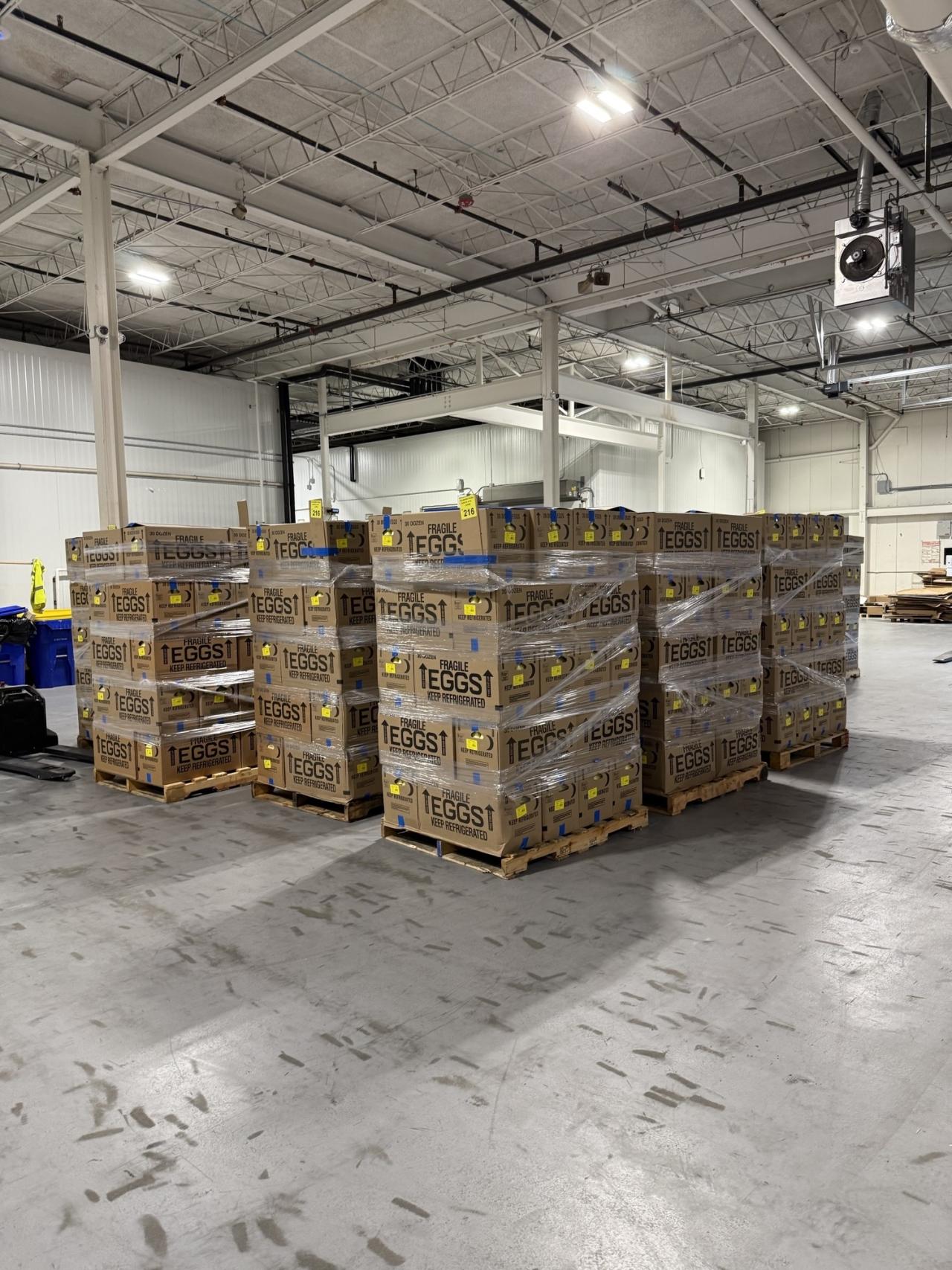 280,000 eggs delivered to Food Link that will be distributed throughout the Rochester region