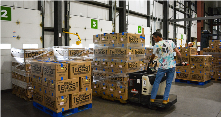 140,000 eggs delivered to Food Bank of Central New York in Syracuse that will be distributed throughout Central New York 