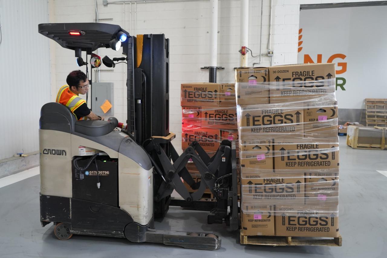 More than 140,000 eggs delivered to Feeding Westchester that will be distributed throughout Westchester (Photos courtesy of Feeding Westchester)