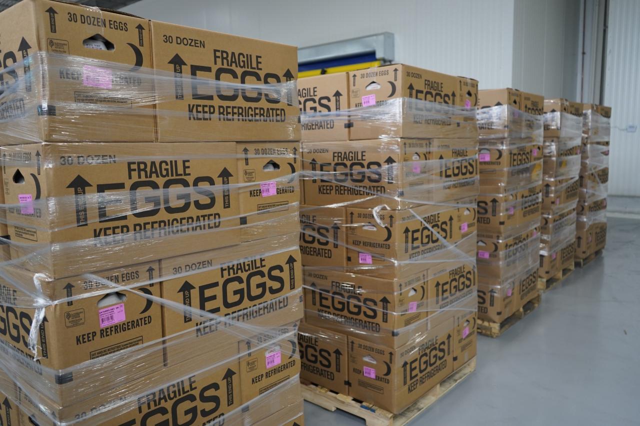 More than 140,000 eggs delivered to Feeding Westchester that will be distributed throughout Westchester (Photos courtesy of Feeding Westchester)