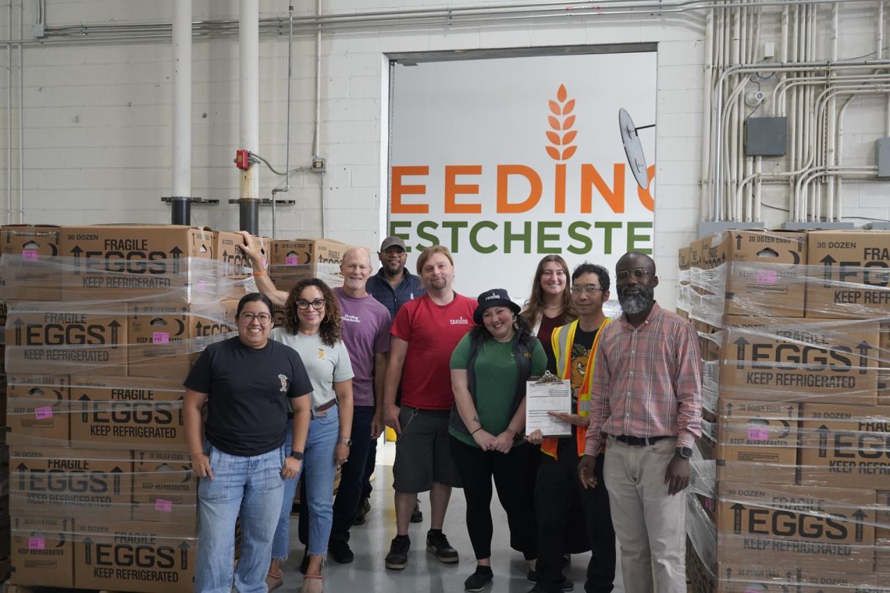 More than 140,000 eggs delivered to Feeding Westchester that will be distributed throughout Westchester (Photos courtesy of Feeding Westchester)