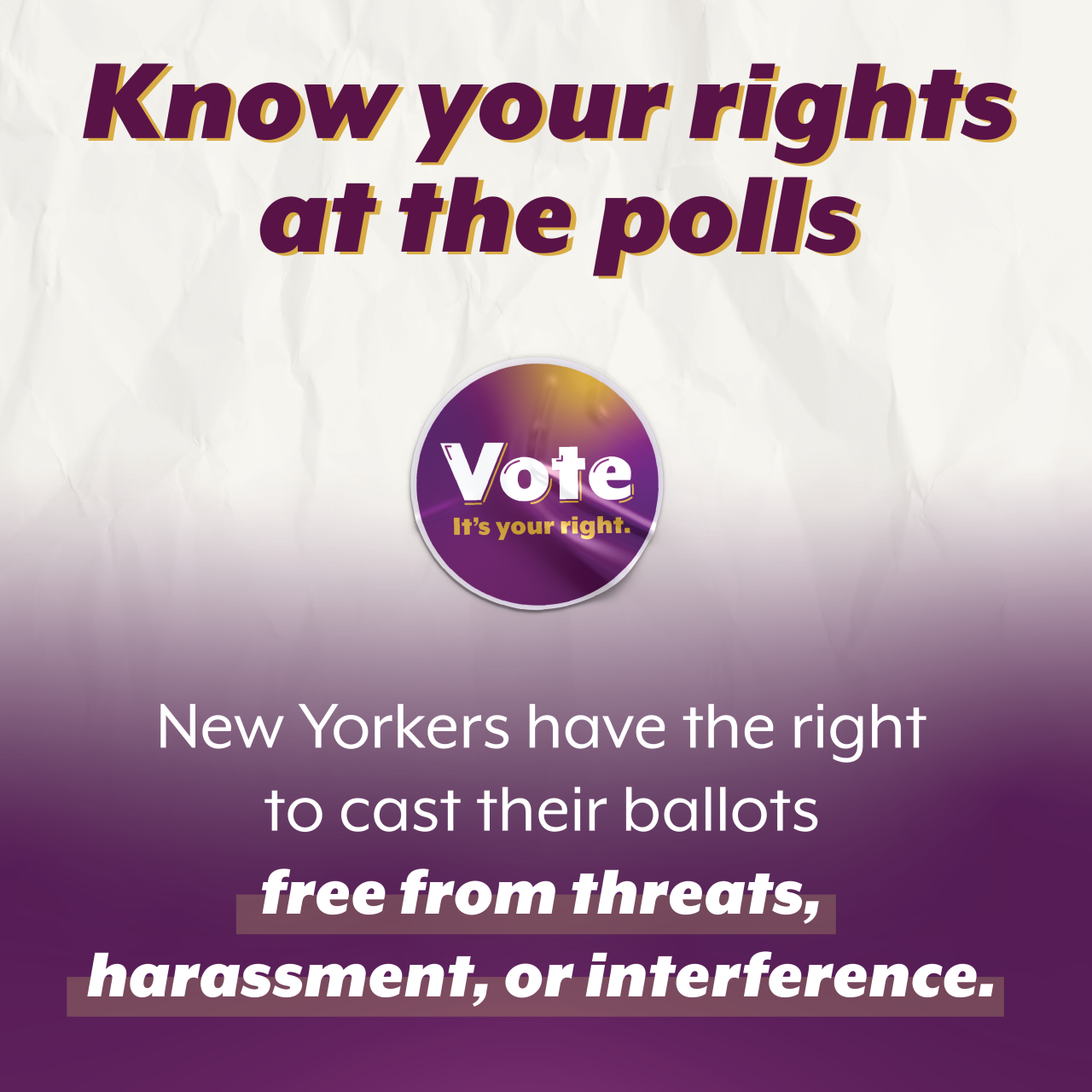 Know your rights at the polls